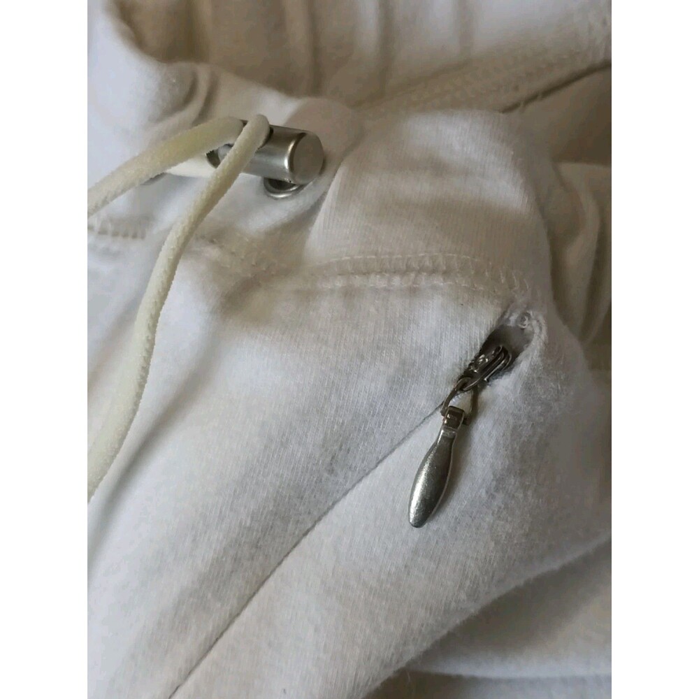 Danskin Solid White Elastic Waist Pull On Zipper Pockets Cropped Size XL (16-18) - Picture 7 of 11